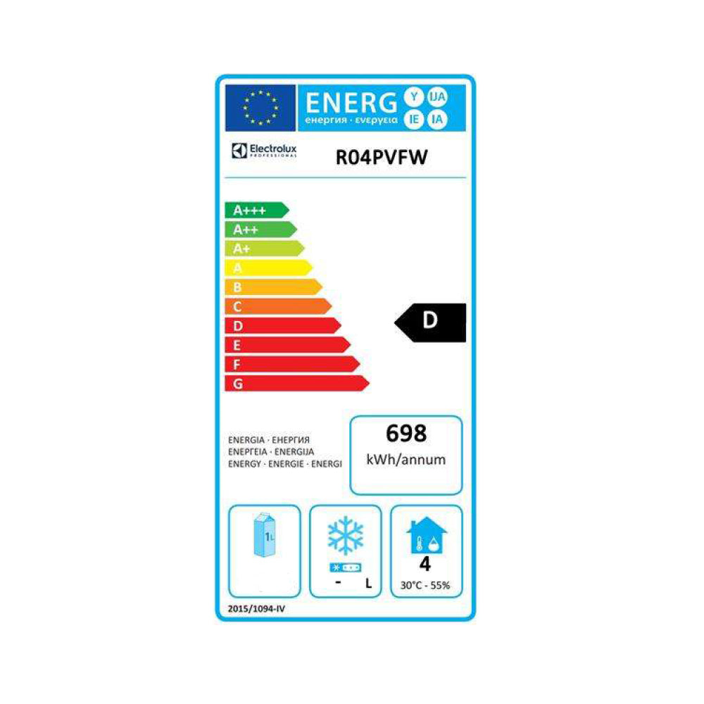Armoire positive blanche 1 porte 0°C/+10°C en 400 litres - Electrolux 730191