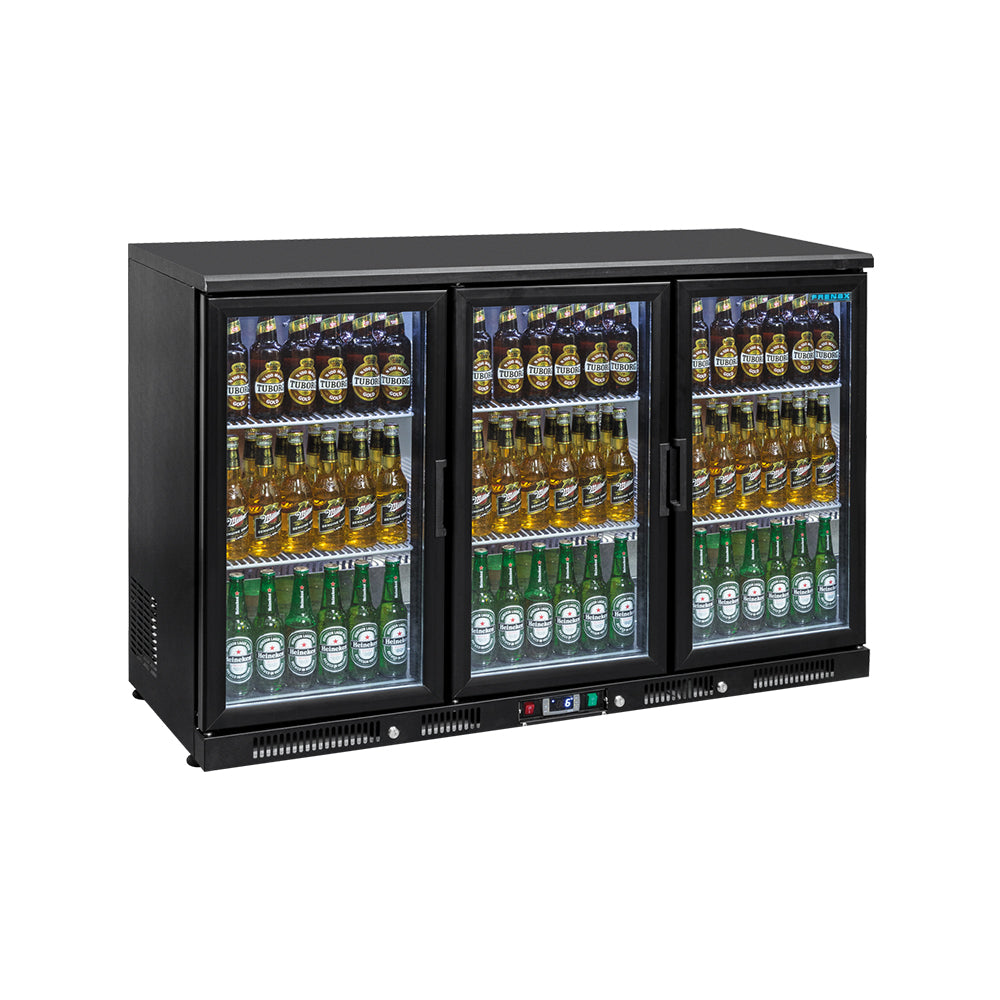 Arrière de bar 3 portes vitrées et 2 étagères - Frenox BB350