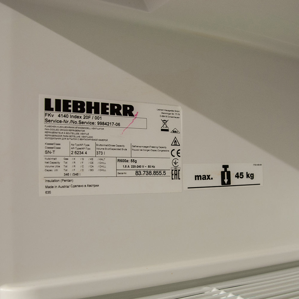 Armoire positive à bouteilles +2°/+15°C en 365 litres - LIEBHERR FKv4140