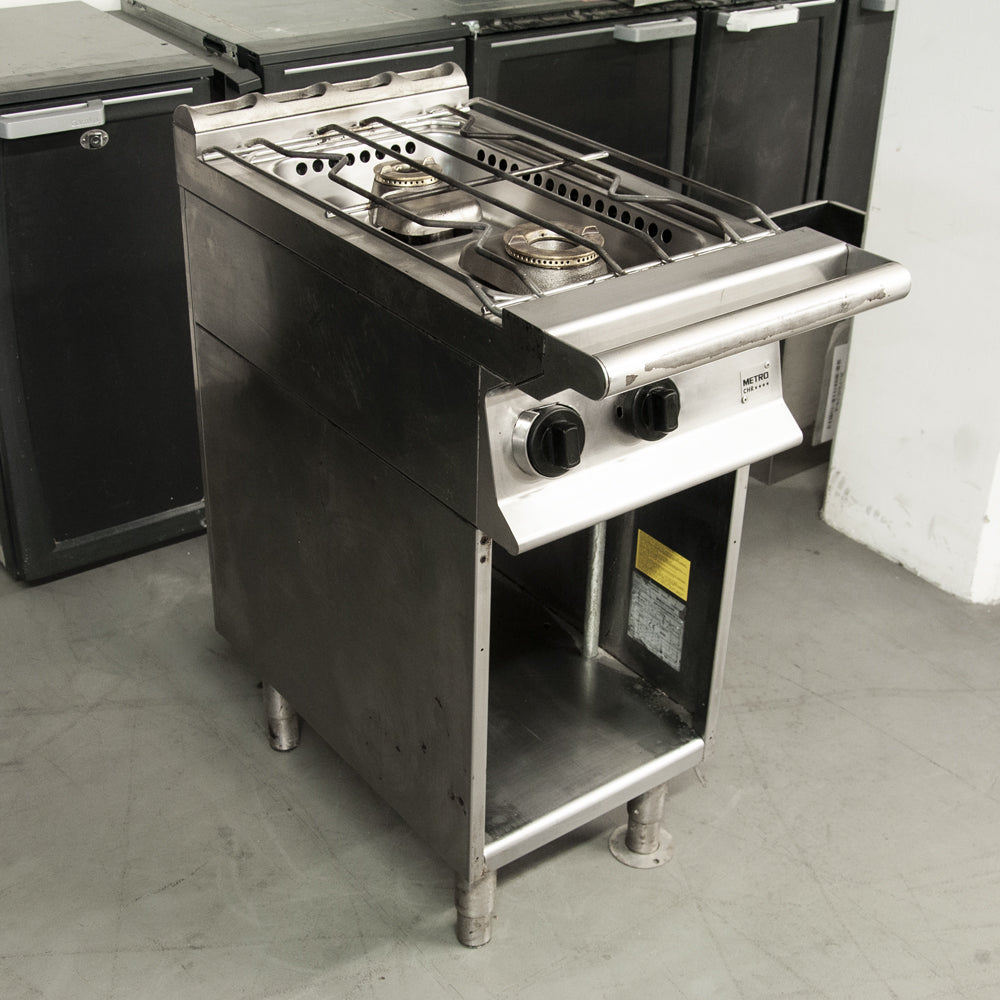 Fourneau 2 feux gaz sur soubassement ouvert - 800R-2FXG