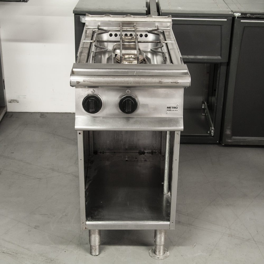 Fourneau 2 feux gaz sur soubassement ouvert - 800R-2FXG