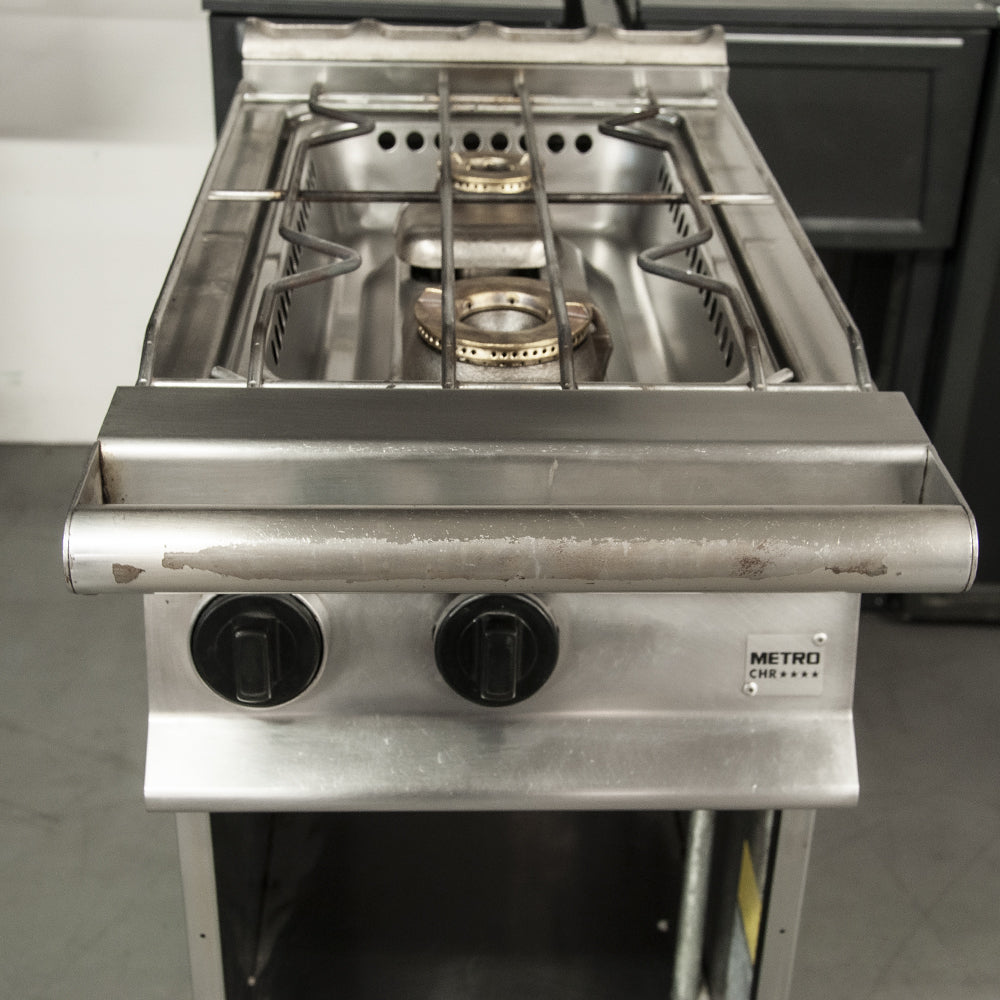 Fourneau 2 feux gaz sur soubassement ouvert - 800R-2FXG