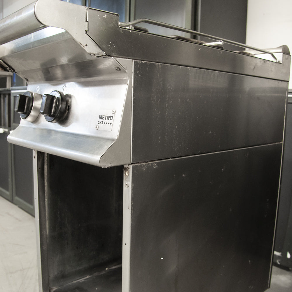 Fourneau 2 feux gaz sur soubassement ouvert - 800R-2FXG