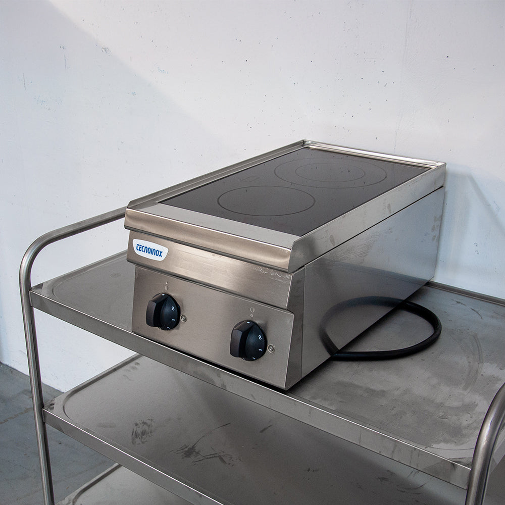 Plaque vitrocéramique électrique 2 zones - 350x600x300 mm - Tecnoinox PCC35E/6/0