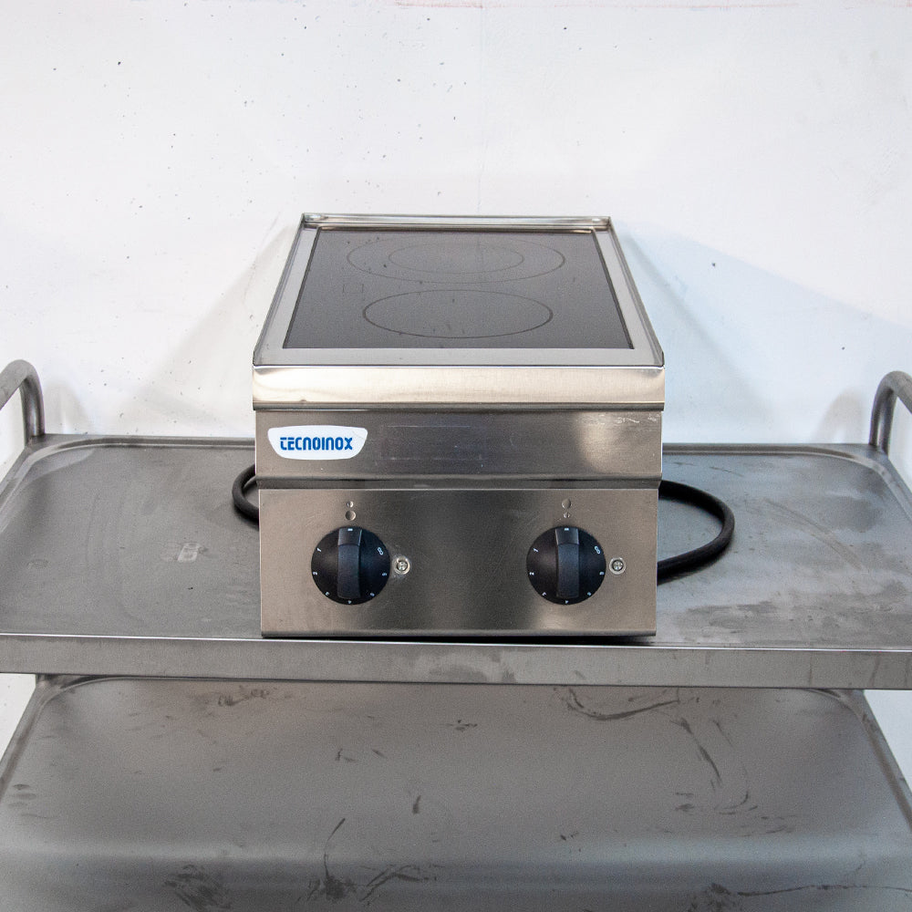 Plaque vitrocéramique électrique 2 zones - 350x600x300 mm - Tecnoinox PCC35E/6/0