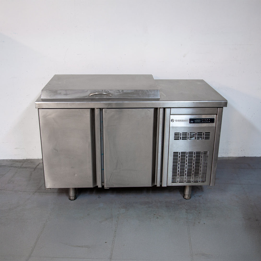 Meuble de préparation positif 0°/+8°C - 2 portes - 1340x700x940mm - Coreco MFE-150