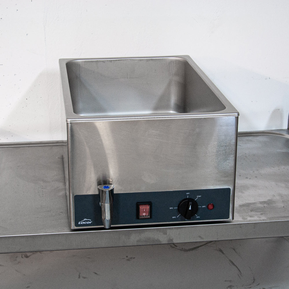 Bain-marie électrique inox à poser GN 1/1 avec robinet - 24 L - 1300 W - Lacor 69036