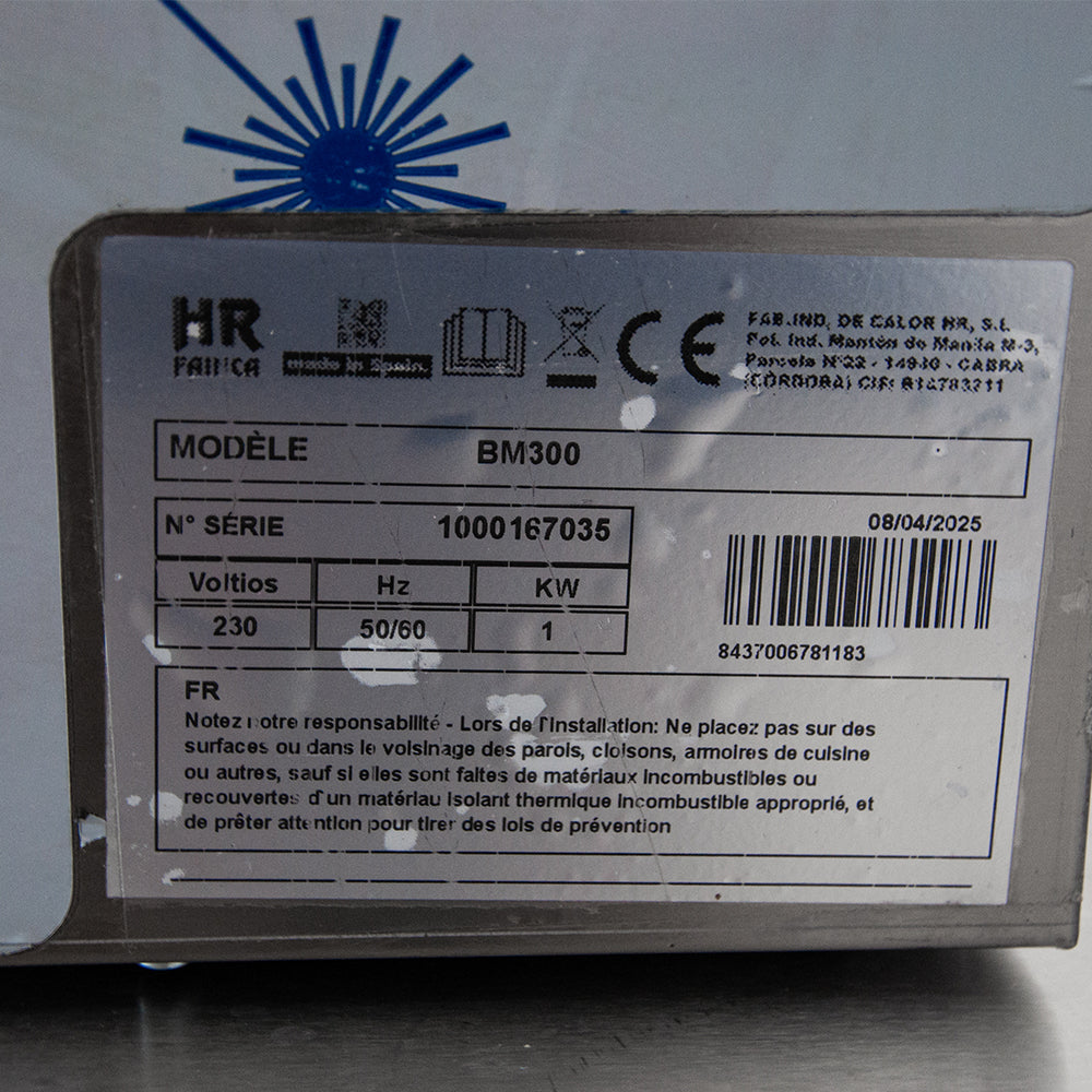 Bain-marie électrique inox à poser GN 1/2 avec robinet - 1000 W - HR Fainca BM300