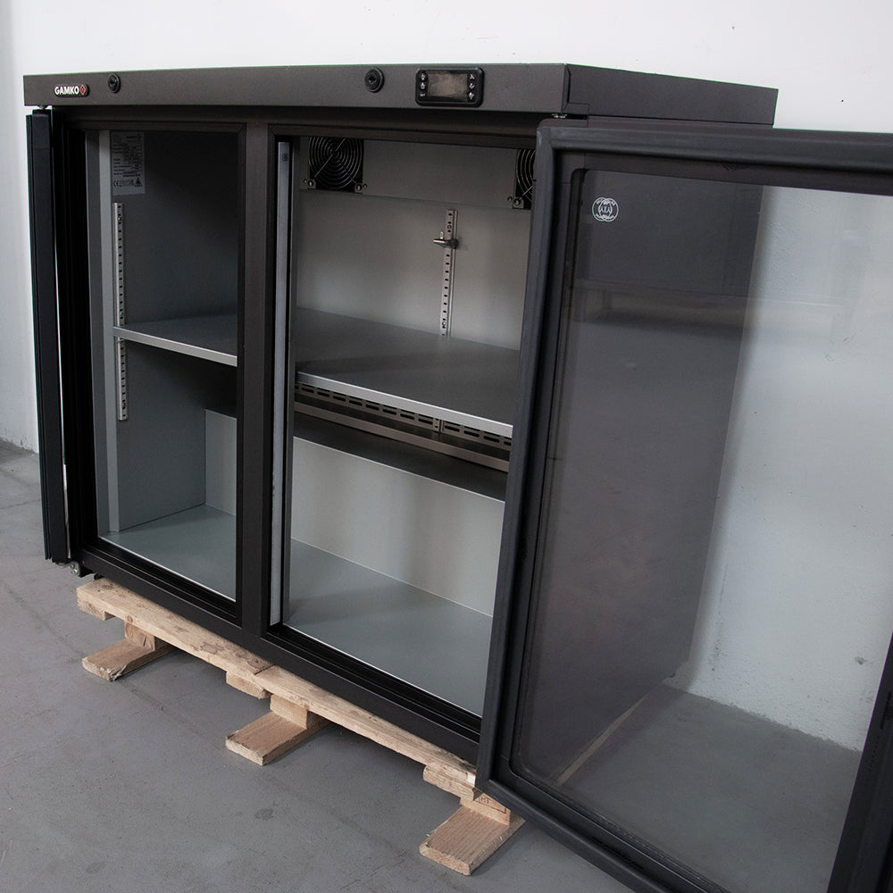 Arrière de bar réfrigéré 2 portes vitrées T°/+6°C - 240 L - Gamko LG3/250G