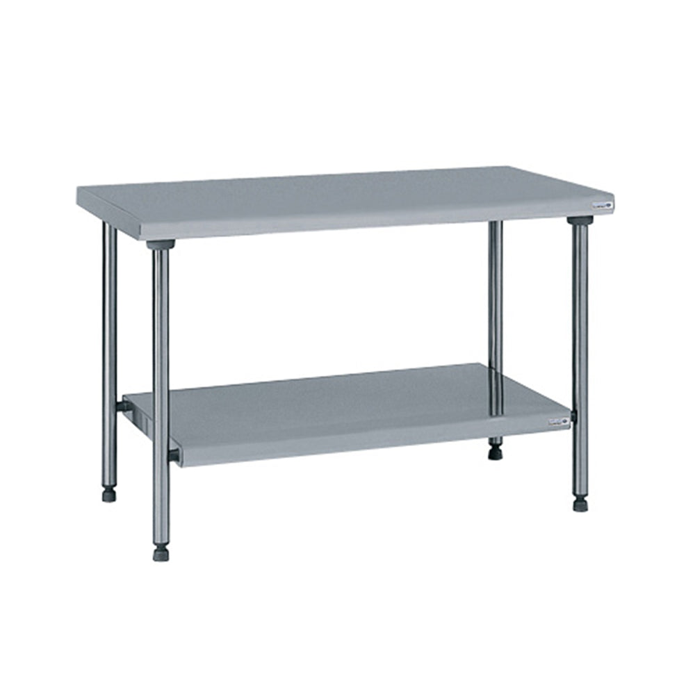 Table inox centrale avec étagère - L.1000 x l.600 x H.900 mm - Tournus 424921