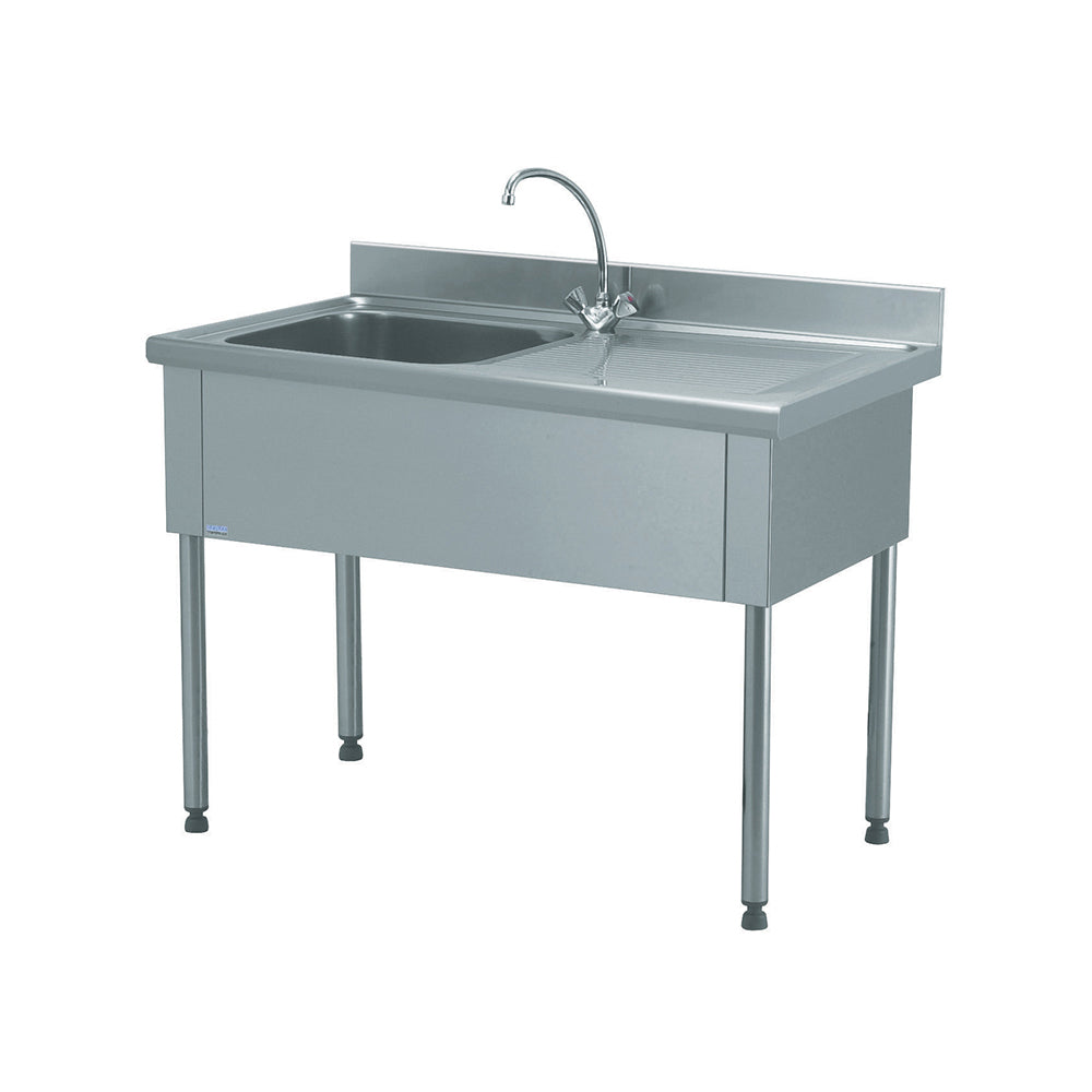 Plonge 1 bac sans étagère avec robinet - Tournus 816 680