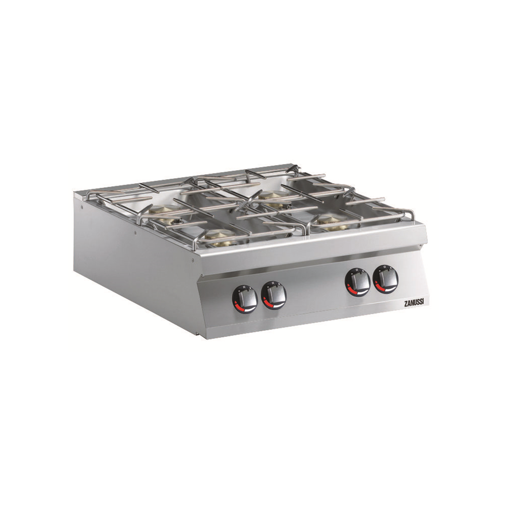 Fourneau 4 feux vifs - gaz - 4x10 kW - 800x900x250 mm