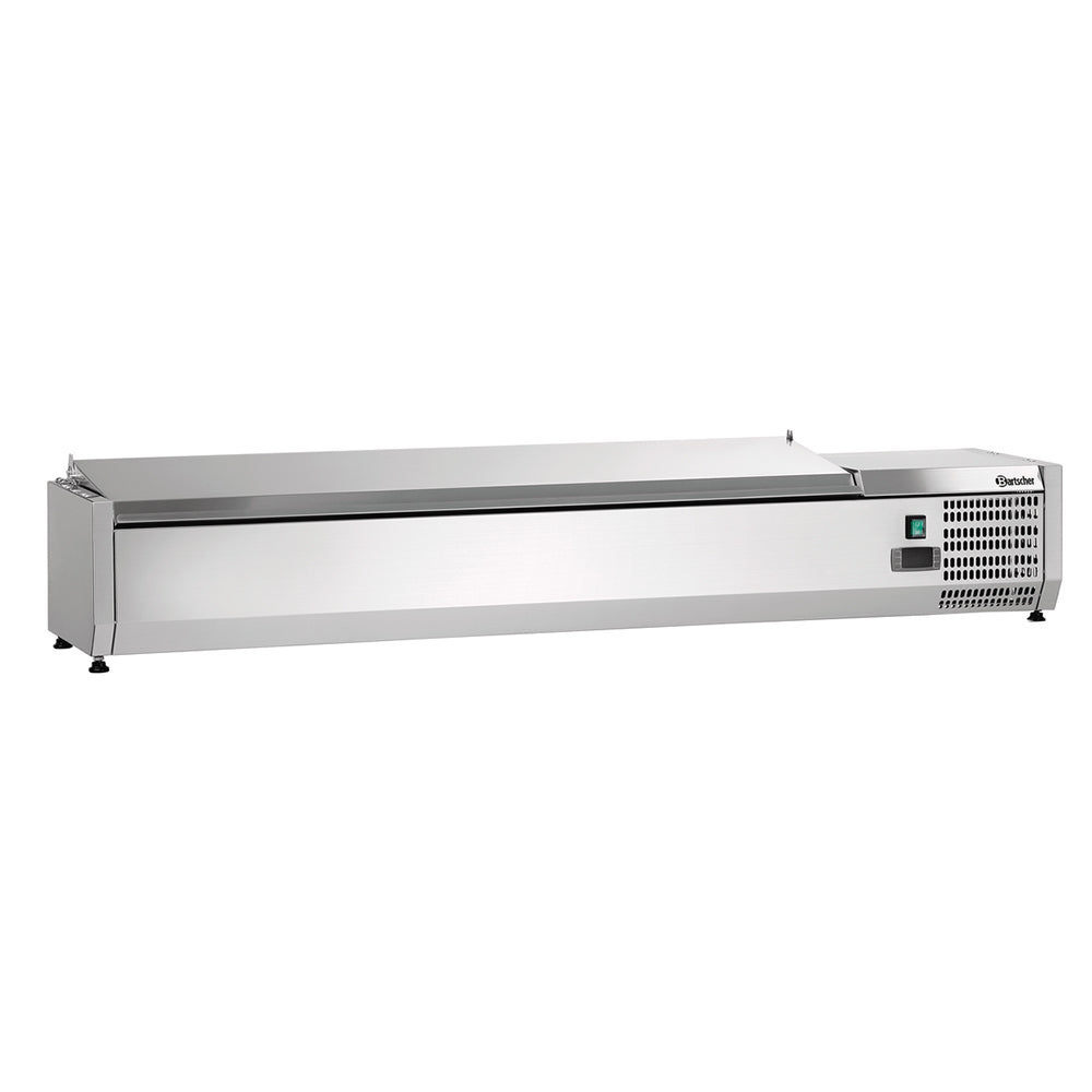 Présentoir réfrigéré 0°C/+10°C avec couvercle 7 bacs GN 1/4 - Bartscher ED4-1501