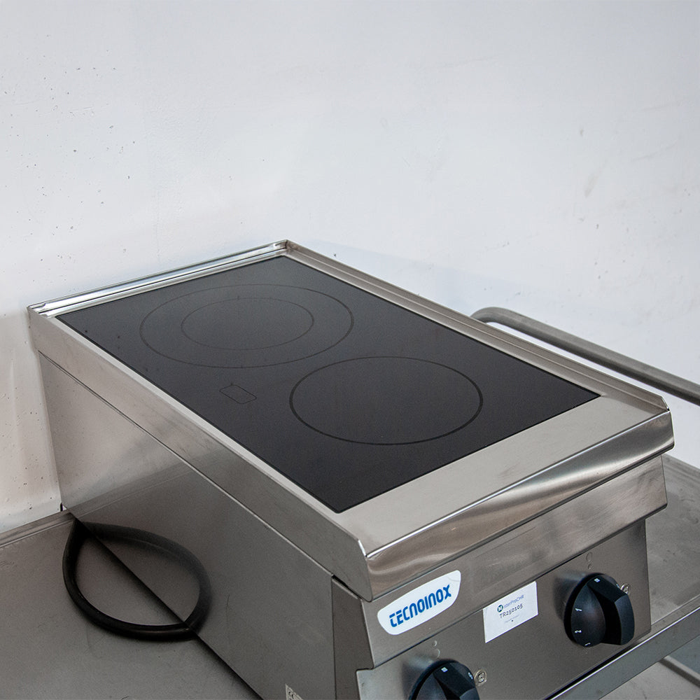 Plaque vitrocéramique électrique 2 zones - 350x600x300 mm - Tecnoinox PCC35E/6/0