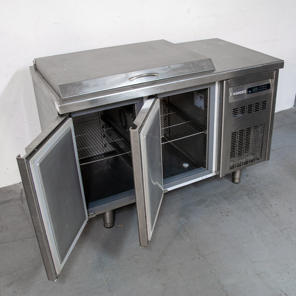 Meuble de préparation positif 0°/+8°C - 2 portes - 1340x700x940mm - Coreco MFE-150