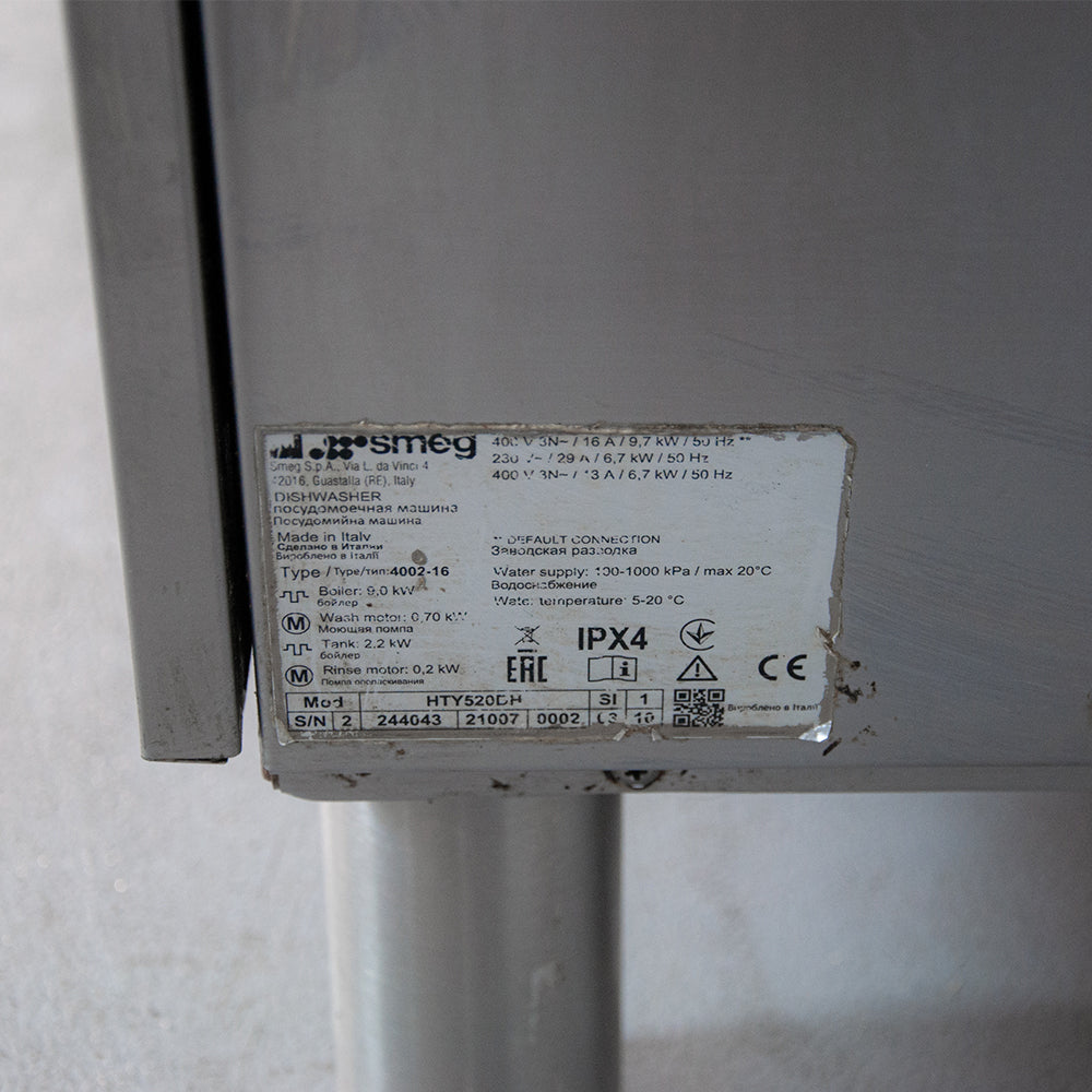 Lave-vaisselle à capot 72 paniers/h - Smeg HTY520DH