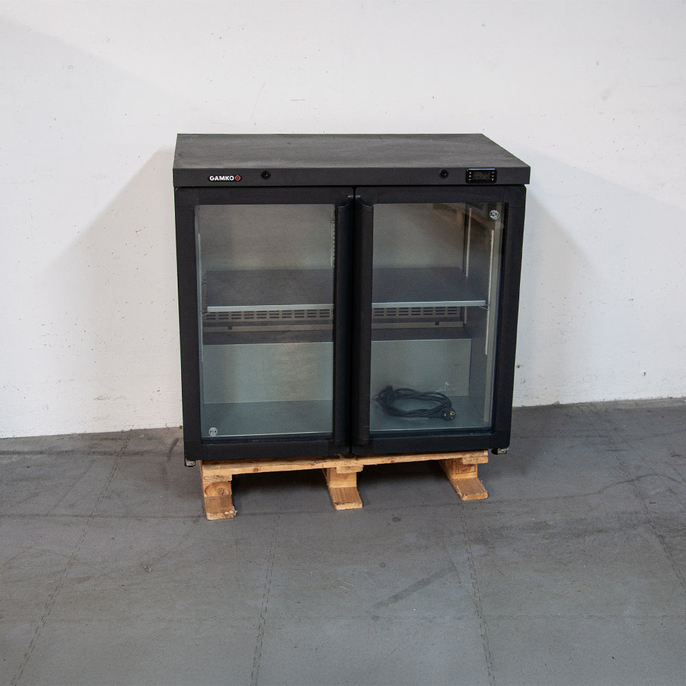 Arrière de bar réfrigéré 2 portes vitrées T°/+6°C - 240 L - Gamko LG3/250G