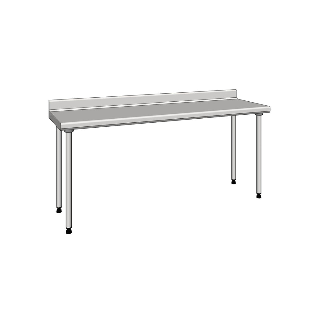 Table inox adossée sur pieds TS15N L.2000 x l.600 x H.900 mm - Tournus 404 947
