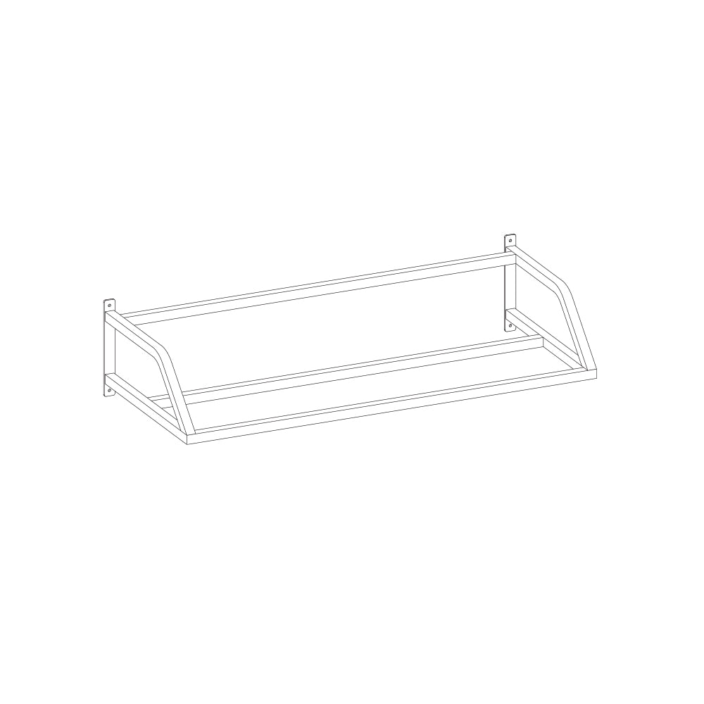 Etagère murale à casier 1 niveau 1600x500mm - Tournus 809402