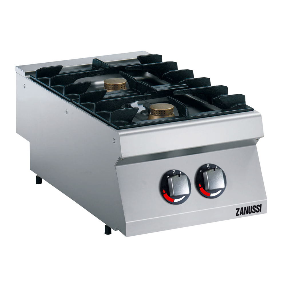 Fourneau gaz top 2 feux vifs en 400 x 700 x 250 mm